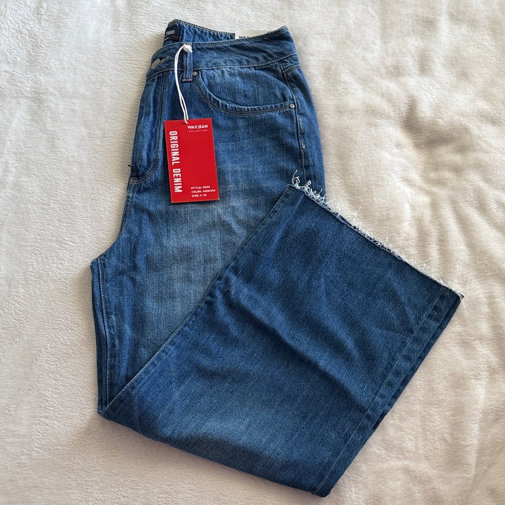 Wax Jean Flare Denim Jeans - Deep Blue